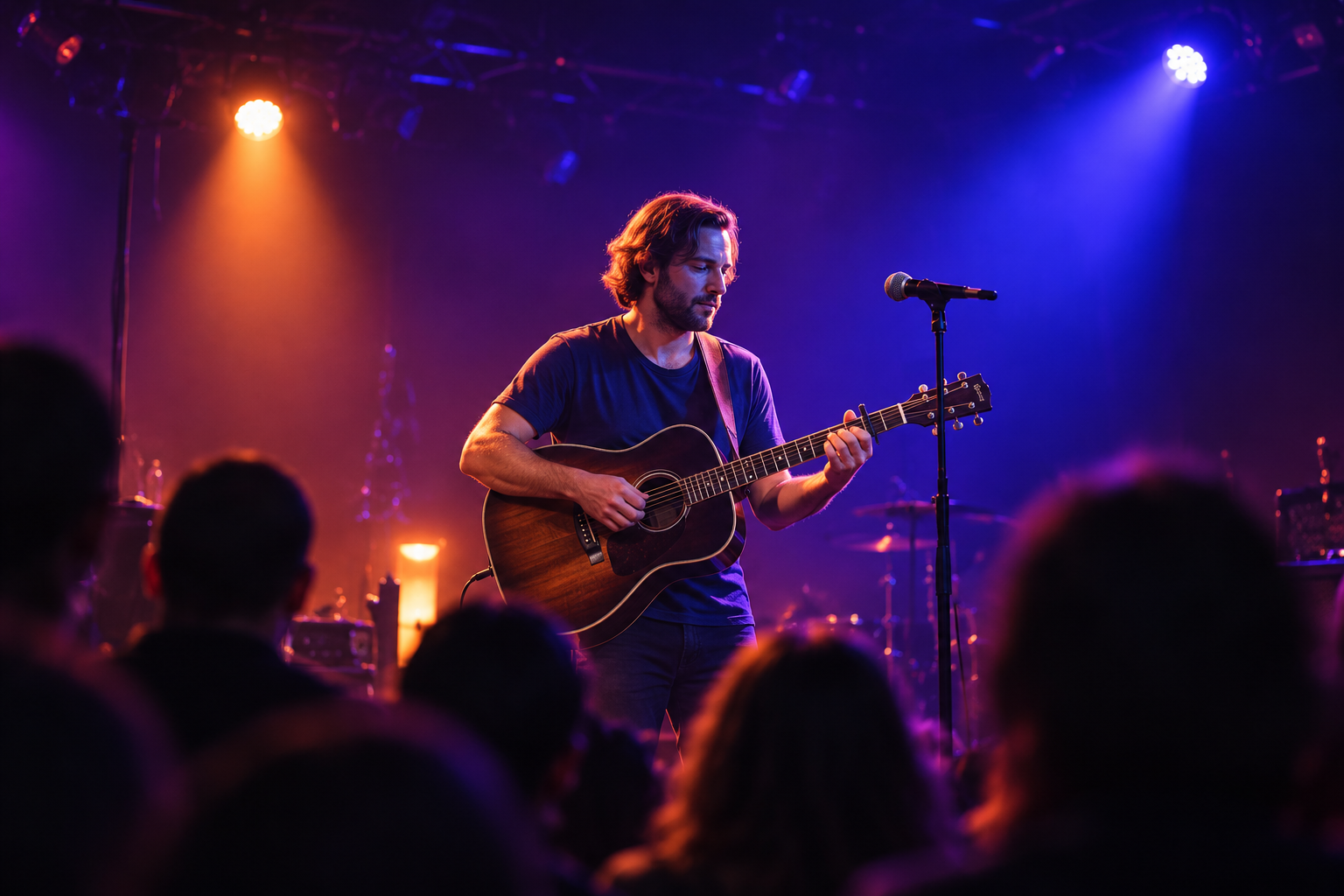 Guitarist performing on stage